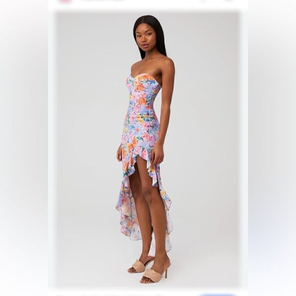 Amanda Uprichard Amalia Strapless Gown in Blossom Size Large - Picture 2 of 11